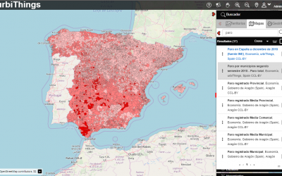 Mapa del paro en España